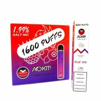 КЛУБНИКА МАЛИНА ЧЕРНИКА AOKM Omi plus 1600 затяжек 1,99% nic Оригинал Одноразовая электронная сигарета купить