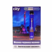 МЕХИКО ЧЕРНИКА МАЛИНА City 1600 затяжек Одноразовая электронная сигарета купить