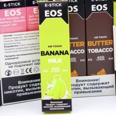 БАНАНОВОЕ МОЛОКО EOS 400 затяжек air touch 2 ml 4% nic